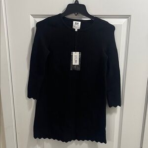 Milly Minis black scalloped  Dress sz 12